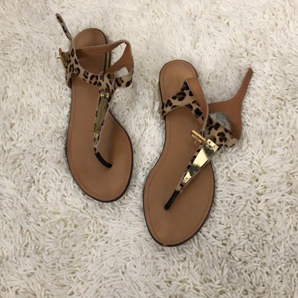 Halogen Shoes - Halogen Leopard Print Thong Sandal
